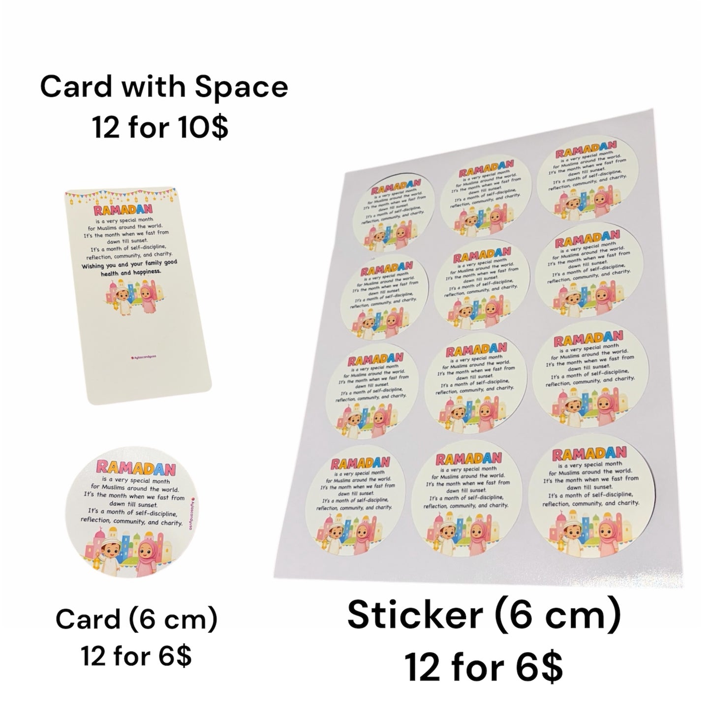 Ramadan Card and stickers