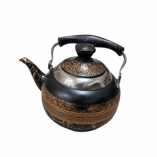 Golden and Black Calligraphy Teapot