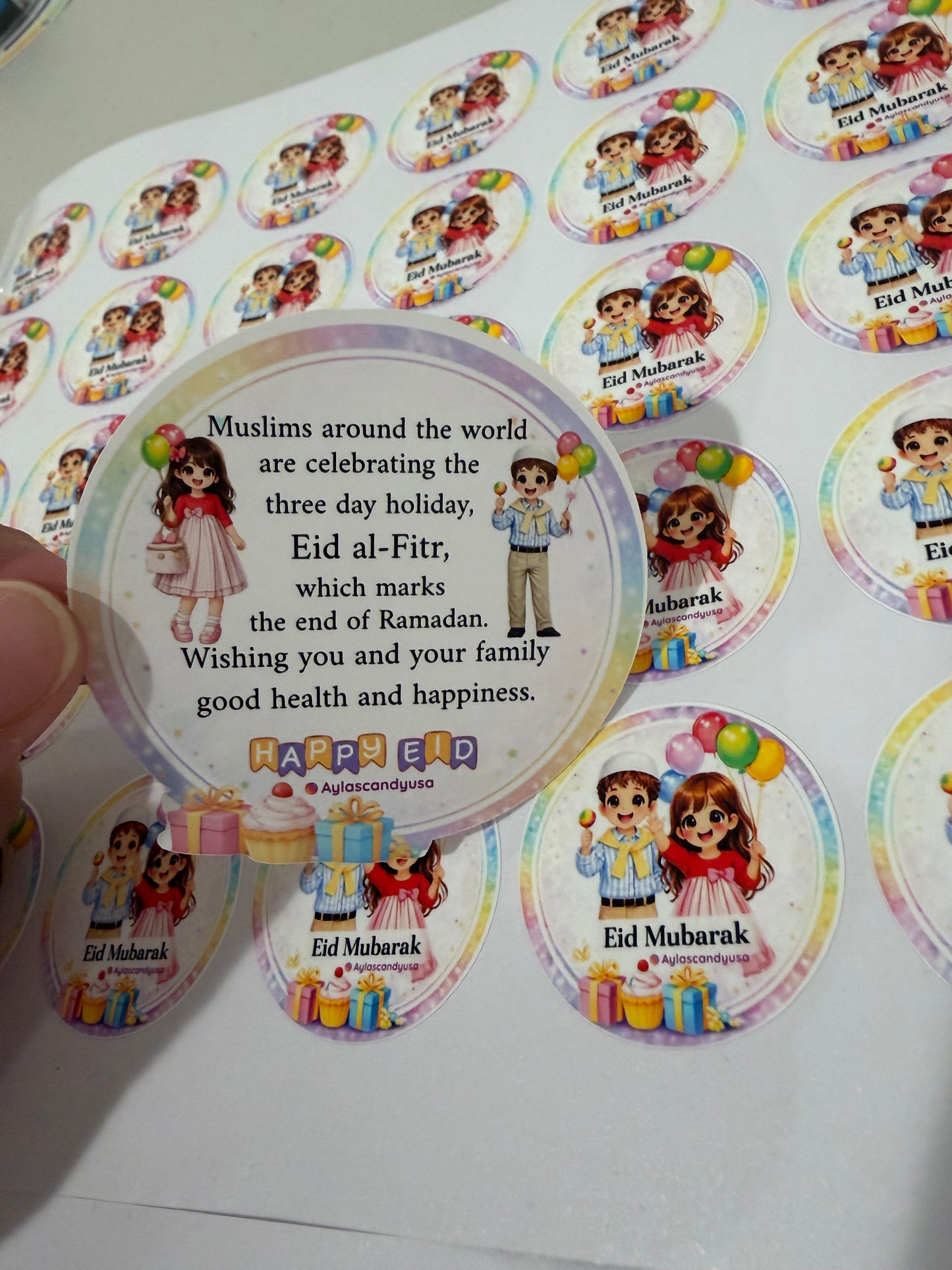 Eid Sticker and Card