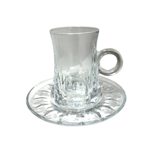 Tea Glass Cup and Saucers || B