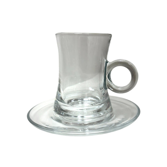 Tea Glass Cup and Saucers || A