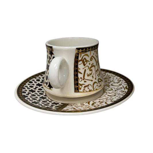 Mix Color Turkish Coffee Cup with Saucer